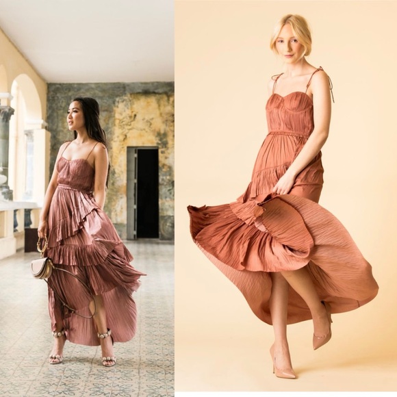 Ulla Johnson Dresses & Skirts - Ulla Johnson Delilah Plisse Matte Satin Midi Dress Size Large